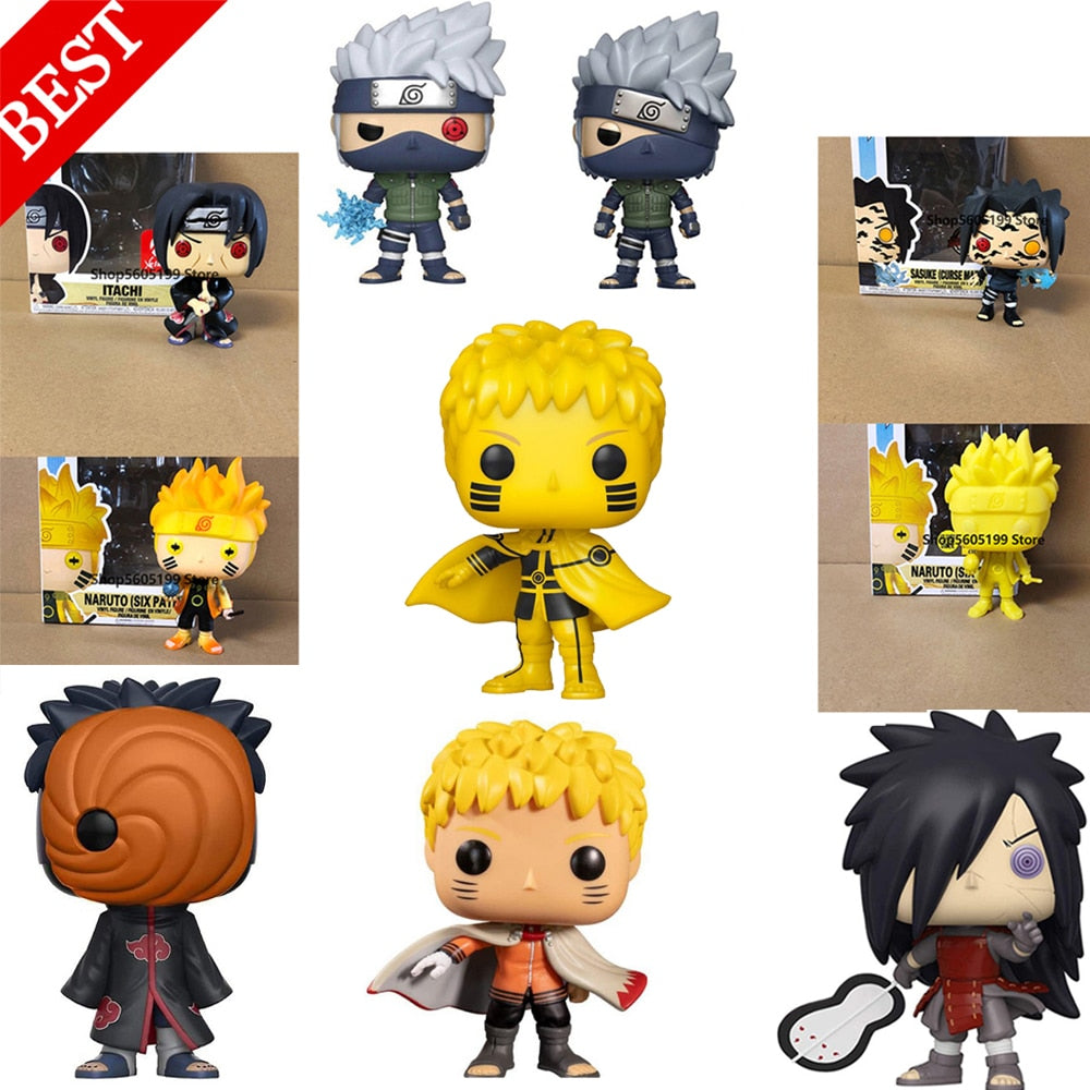 POP NARUTO HOKAGE (SIX PATH ) Sasuke KURAMA ITACHI Tobi SAKURA JIRAIYA TSUNADE with box Action Figure Model Toy for chlidren