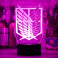 Lâmpada de Mesa LED - Attack on Titan