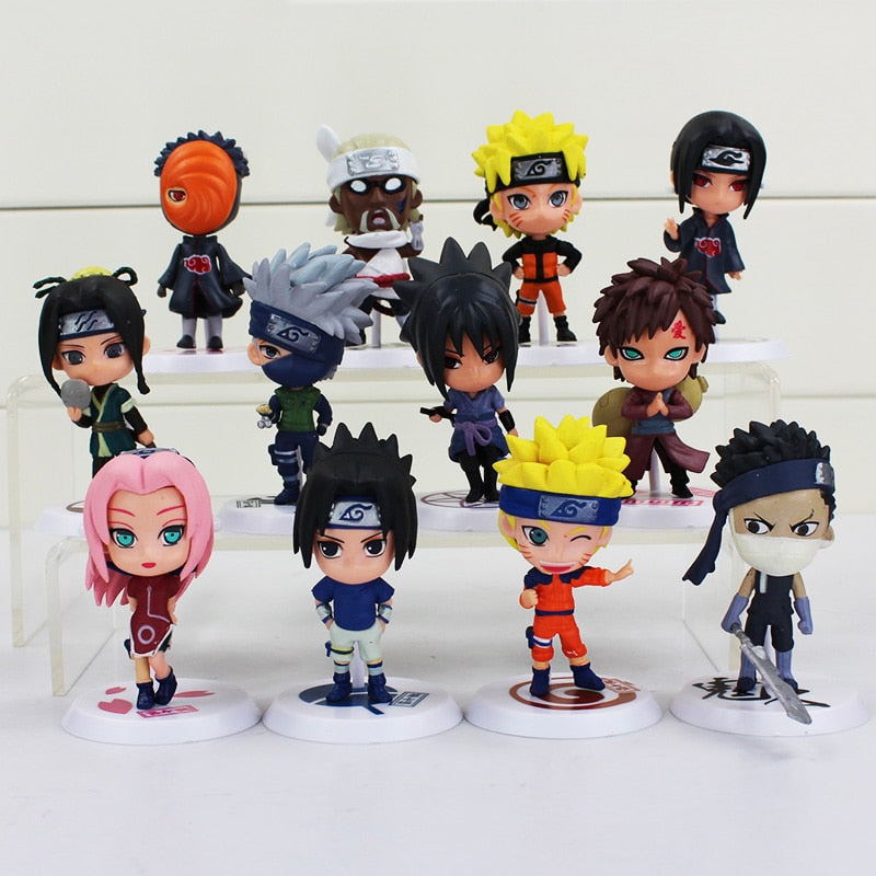 Coleção 10 Bonecos (+2 de brinde) Naruto - 8cm