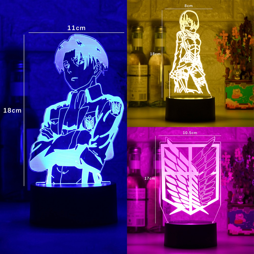 Lâmpada de Mesa LED - Attack on Titan